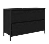 VENTE-FLASH Meuble de salle de bain - Meuble d'évier/grand espace - lavabo tiroirs chêne noir 90x34,5x60 cm @1484093