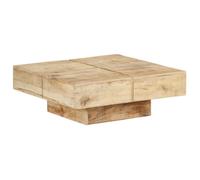 (VENTE FLASH) Petite Table Basse-Bout de Canapé-Table d'appoint contemporain 80x80x28 cm Bois de manguier massif|5153