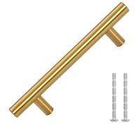 VENTE-FLASH Poignées d'armoire 10 pcs doré 96 mm acier inoxydable,avec manuel de montage（77931208）VIDAXL