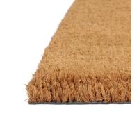VENTE-FLASH Tapis de porte naturel demi-rond 50x80cm fibre de coco touffeté,avec manuel de montage（15871007）VIDAXL