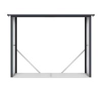 Abri bûches métal en acier galvanisé effet bois 3,27 m3 - 4 stères - L242 x P89 x H190 cm - WINWOOD
