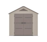 Abri de jardin en résine HDPE beige et marron 6,15 m² avec plancher - épaisseur 22mm - ANTEVA
