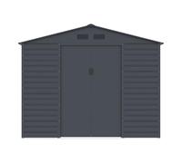 Abri de jardin métal en acier galvanisé - Anthracite - 5,40 m² - ADELMO