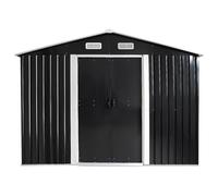 Abri de jardin métal en acier galvanisé gris 8 m² - MANSO