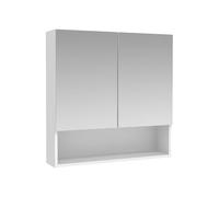 Vente-unique - Armoire Murale de Salle de Bain avec Miroir et Niche - Blanc - ZUMPA