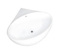 Baignoire d'angle - 127 x 127 x 58 cm - Acrylique - Blanche - 197 L - GOURAMI