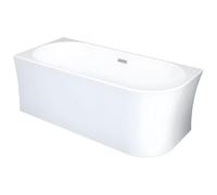 Vente-unique - Baignoire d'angle - 170 x 75 x 59 cm - Acrylique - Blanche - Angle gauche - 228 L - PONTICOLA