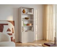 Vente-unique - Bibliothèque avec 2 Portes et 4 niches - Beige - EROLYA