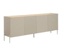 Buffet avec 4 portes en MDF - Beige et naturel clair - TASIBA