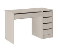Vente-unique - Bureau avec 5 tiroirs - Beige - JENEMI - avec Rangement
