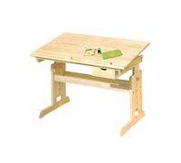 Bureau pour adolescents 'Julia' 109 cm avec 1 tiroir Réglable en hauteur et en inclinaison Pin naturel massif