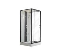 Vente-unique - Cabine de douche hydromassante - 2 zones de jets de massage - L90 x P90 x H215 cm - pluie tropicale et douchette - PRIMEA