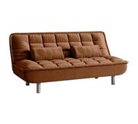Vente-unique Canapé clic-clac MISHAN en tissu 3 places Caramel Contemporain