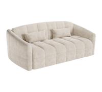Vente-unique - Canapé 3 Places Convertible Express en Velours Beige - Couchage 140 cm - Matelas 13 cm RETUNA
