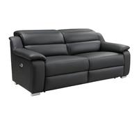 Vente-unique Canapé 3 Places Relax électrique en Cuir Arena III - Noir