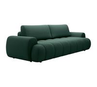 Canapé 4 places convertible en tissu vert sapin FRIDORA