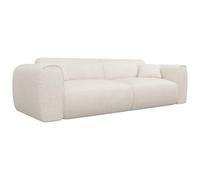 Vente-unique - Canapé 4 Places Convertible Express en Tissu texturé Beige - Matelas 13 cm mémoire de Forme POGNIA