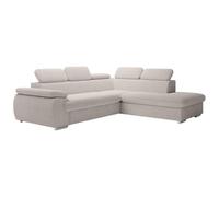 Vente-unique - Canapé d'angle Droit Convertible en Velours côtelé Beige Fabien