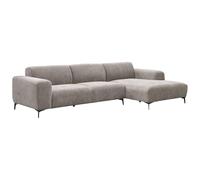 Vente-unique - Canapé d'angle Droit en Tissu texturé Taupe SAPIGO