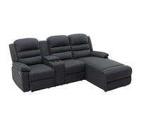 Canapé d'angle droit relax en tissu anthracite MACEDONIA