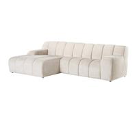 Vente-unique - Canapé d'angle Gauche en Tissu Chenille Beige BELADON