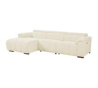 Vente-unique - Canapé d'angle Gauche Relax électrique en Tissu Beige MOLPICA