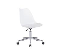 Chaise de bureau - Polypropylène et simili - Blanc - XAFY