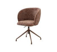 Vente-unique - Chaise de Bureau - Tissu texturé - Terracotta - Hauteur réglable - DUMALI