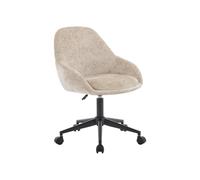 Vente-unique - Chaise de Bureau - Velours - Beige - Hauteur réglable - NAODY