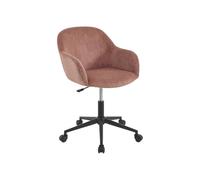 Vente-unique - Chaise de Bureau - Velours côtelé - Rose - MARENZIA