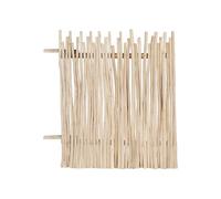 Vente-unique - Clôture en bois de teck - L100 x H120 cm coloris naturel clair - EDANA