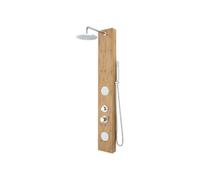 Colonne de douche hydromassante en bambou - 20 x 140 cm - SOLAL