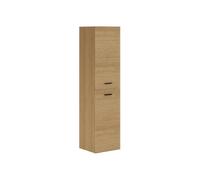 Colonne de salle de bain suspendue striée - Naturel clair - H140 cm - SARONE