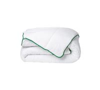Vente-unique - Couette tempérée Traitement Anti-acariens Naturel de DREAMEA en Microfibre - 220 x 240 cm - 300 GR/m² - Biais Vert - AZYLIA II