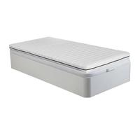 Vente-unique DREAMEA NASUS Ensemble cadre de lit + matelas 90 x 190 cm en mousse avec housse amovible Épaisseur 10 cm Blanc
