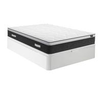 Vente-unique - Ensemble 160 x 200 cm sommier Coffre Blanc + Matelas Hybride Ressorts ensachés et mémoire de Forme ép.25cm - ASTRIA Art Collection de YSMÉE