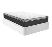 Vente-unique - Ensemble 160 x 200 cm sommier Coffre Blanc + Matelas Hybride Ressorts ensachés et surmatelas intégré ép.30cm - GAMIANI de YSMÉE