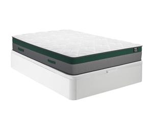 Vente-unique - Ensemble 160 x 200 cm sommier Coffre Blanc + Matelas Ressorts ensachés ép.22cm - Prestige de YSMÉE