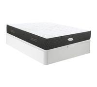 Vente-unique - Ensemble 160 x 200 cm sommier Coffre Blanc + Matelas Ressorts ensachés et Fibres de Kapok ép.31cm - Sorema de NATUREA