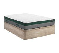 Vente-unique - Ensemble 160 x 200 cm sommier Coffre Naturel Clair + Matelas Ressorts ensachés ép.22cm - Prestige de YSMÉE
