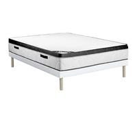 Vente-unique - Ensemble 160 x 200 cm sommier tapissier + Matelas Mousse ép.30cm - SOLAK de YSMÉE