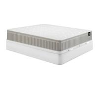 Vente-unique - Ensemble 180 x 200 cm sommier Coffre Blanc + Matelas Mousse et Gel à mémoire de Forme 7 Zones ép 22cm - SOMIRA de YSMÉE