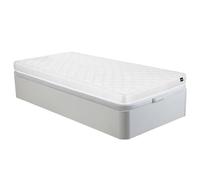 Vente-unique - Ensemble 90 x 190 cm sommier Coffre Blanc + Matelas Mousse ép.15cm - Danae II de YSMÉE