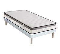 Vente-unique - Ensemble 90 x 200 cm sommier + Matelas Mousse mémoire de Forme ép.19cm - ORTHOMEMORY de YSMÉE