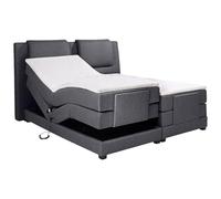 Ensemble complet boxspring tête de lit + sommiers relaxation électrique + matelas + surmatelas - 2 x 80 x 200 cm - Tissu - Anthracite - CASTEL II de PALACIO