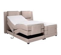 Vente-unique - Ensemble Complet boxspring tête de lit + sommiers Relaxation électrique + Matelas + surmatelas - 2 x 80 x 200 cm - Tissu - Beige - Castel II de Palacio