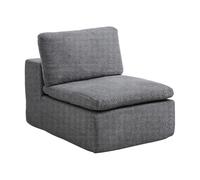 Vente-unique - Fauteuil compressé en Tissu Gris Anthracite CORTOLINE