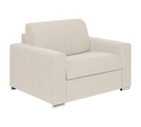 Vente-unique - Fauteuil Convertible Express en Tissu chiné Beige - Couchage 70 cm - Matelas 18 cm - CALITO