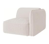 Vente-unique - Fauteuil d'angle Droit en Tissu Chenille Beige CAMILIO de Maison Céphy