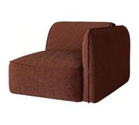 Vente-unique - Fauteuil d'angle Droit en Tissu Chenille Terracotta CAMILIO de Maison Céphy